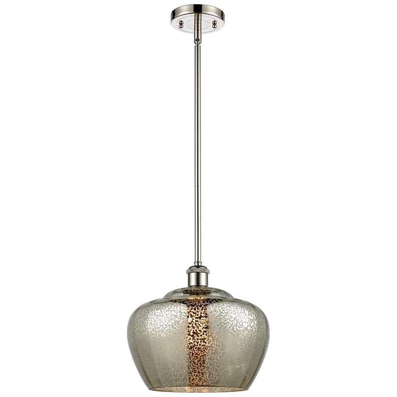 Image 1 Ballston Fenton 11" Polished Nickel Mini Pendant w/ Mercury Shade