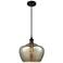 Ballston Fenton 11" Wide Bronze Corded Mini Pendant w/ Mercury Shade