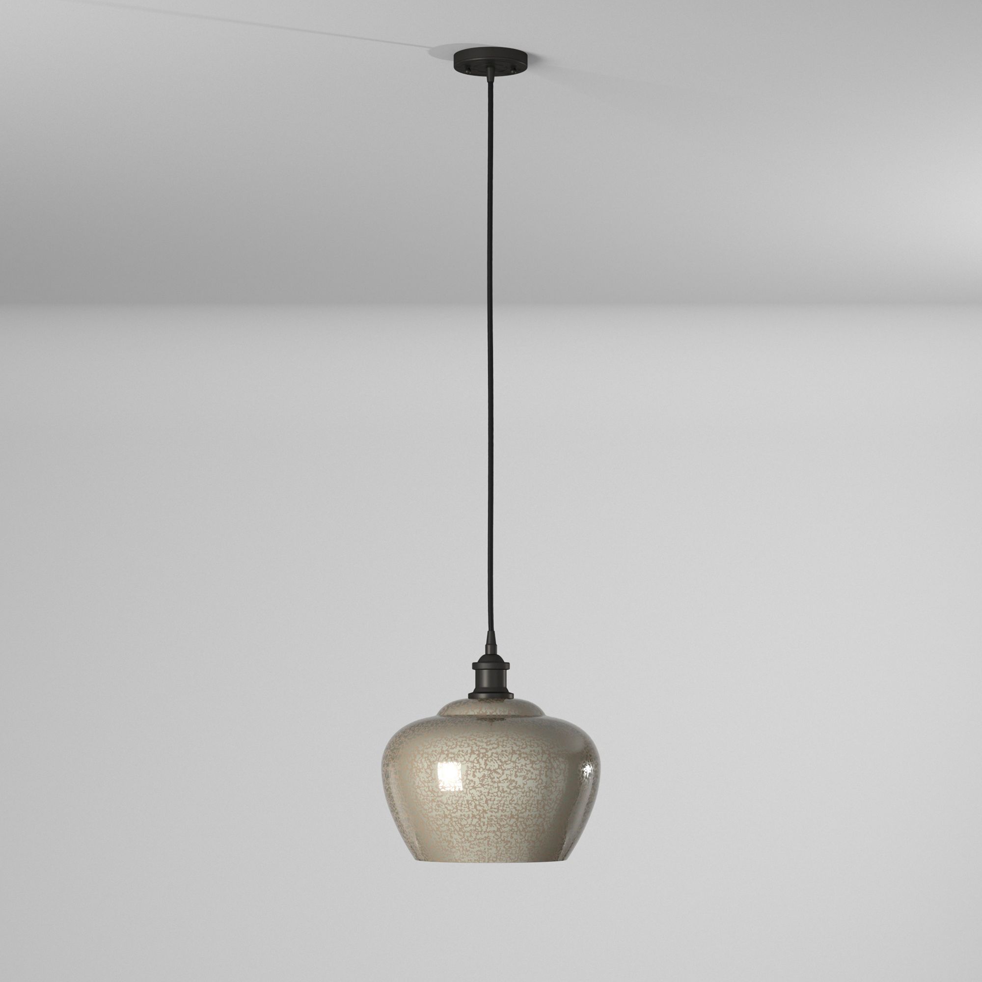 Image 3 Ballston Fenton 11" Wide Bronze Corded Mini Pendant w/ Mercury Shade more views