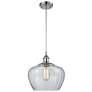 Ballston Fenton 11" Wide Polished Chrome Corded Mini Pendant w/ Clear
