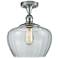 Ballston Fenton 11" Wide Polished Chrome Semi Flush Mount w/ Clear Sha