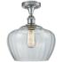 Ballston Fenton 11" Wide Polished Chrome Semi Flush Mount w/ Clear Sha