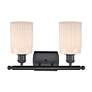 2_Ballston Hadley 11" High Matte Black 2-Light Wall Sconce more views