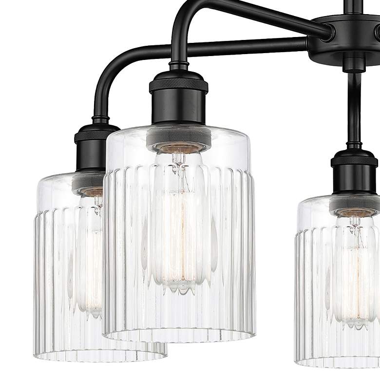 Image 2 Ballston Hadley 22 1/2" Wide Matte Black 5-Light Chandelier more views