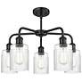 3_Ballston Hadley 22 1/2" Wide Matte Black 5-Light Chandelier more views
