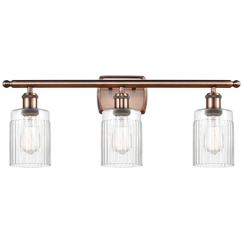 Image 1 Ballston Hadley 26"W Antique Copper 3-Light Bath Light