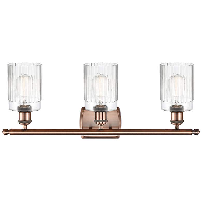 Image 3 Ballston Hadley 26"W Antique Copper 3-Light Bath Light more views