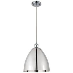 Ballston Metal Bristol 12"W Polished Chrome Corded Mini Pendant