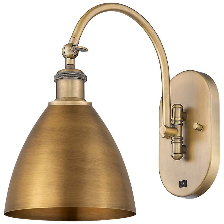 Image 1 Ballston Metal Bristol 13.25"H Brushed Brass Horizontal Swivel LED Sco