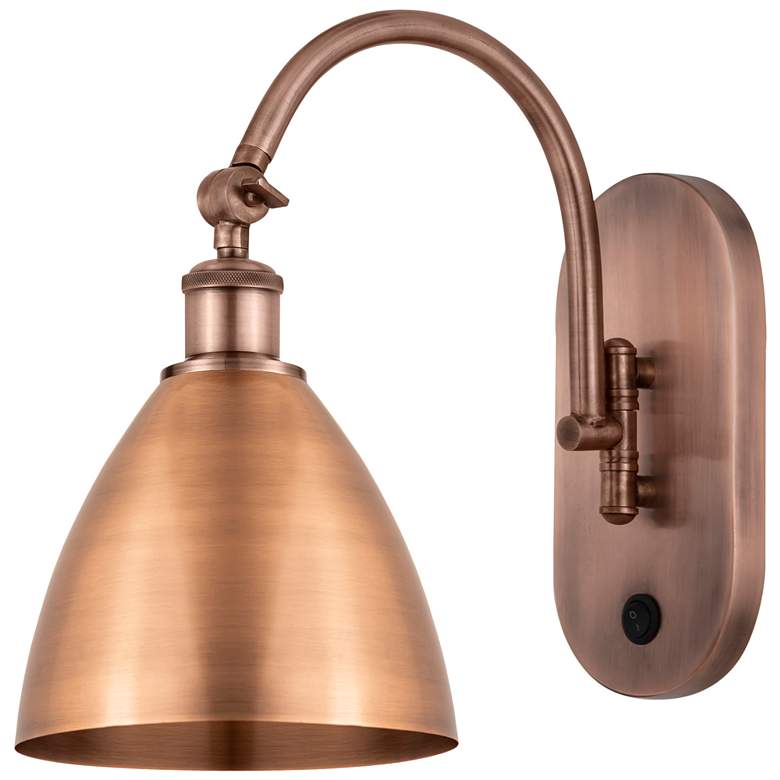 Image 1 Ballston Metal Bristol 13.25"H Copper Horizontal Swivel LED Sconce