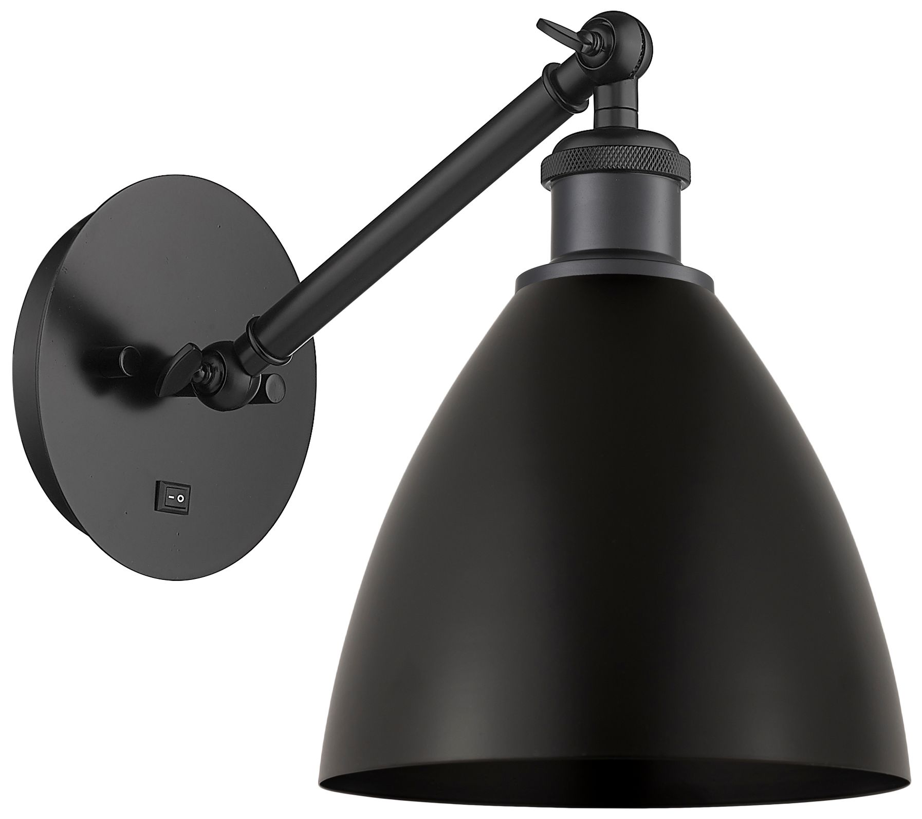 Ballston Metal Bristol 13.25"H Matte Black Arm Up and Down LED Sconce