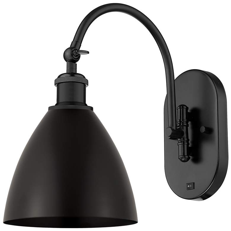 Image 1 Ballston Metal Bristol 13.25"H Matte Black Horizontal Swivel LED Sconc