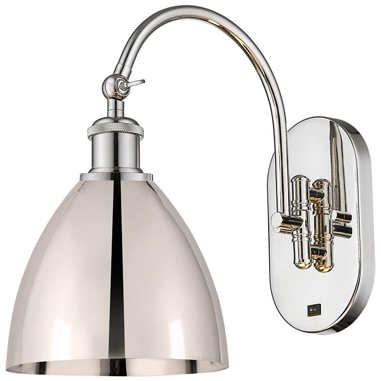 Image 1 Ballston Metal Bristol 13.25"H Polished Nickel Horizontal Swivel Sconc