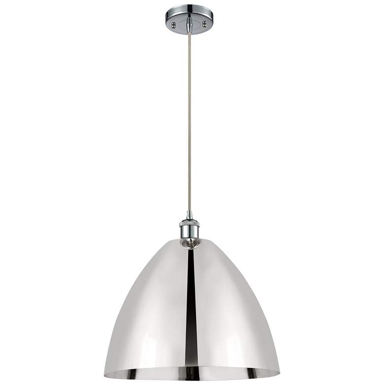 Image 1 Ballston Metal Bristol 16"W Polished Chrome Corded LED Mini Pendant