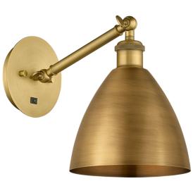 Ballston Metal Bristol 7.5" 8" LED Sconce - Brass Finish - Brass Ballston Metal Bristol 7.5" 8" LED Sconce - Brass Finish - Brass