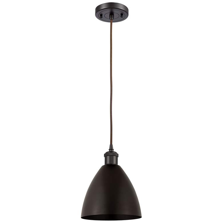 Image 1 Ballston Metal Bristol 7.5" Wide Bronze Corded Mini Pendant w/ Bronze