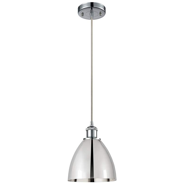 Image 1 Ballston Metal Bristol 7.5"W Polished Chrome Corded LED Mini Pendant