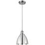 Ballston Metal Bristol 7.5"W Polished Chrome Corded Mini Pendant