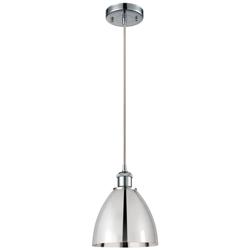 Ballston Metal Bristol 7.5"W Polished Chrome Corded Mini Pendant