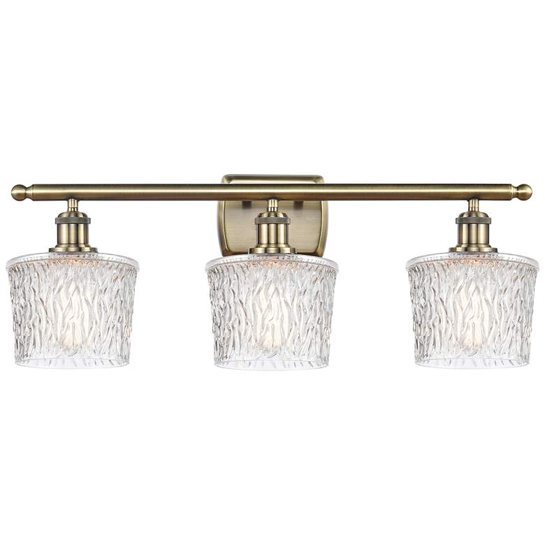 Image 1 Ballston Niagra 26" Wide Antique Brass 3-Light Bath Light
