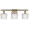 Ballston Niagra 26" Wide Antique Brass 3-Light Bath Light