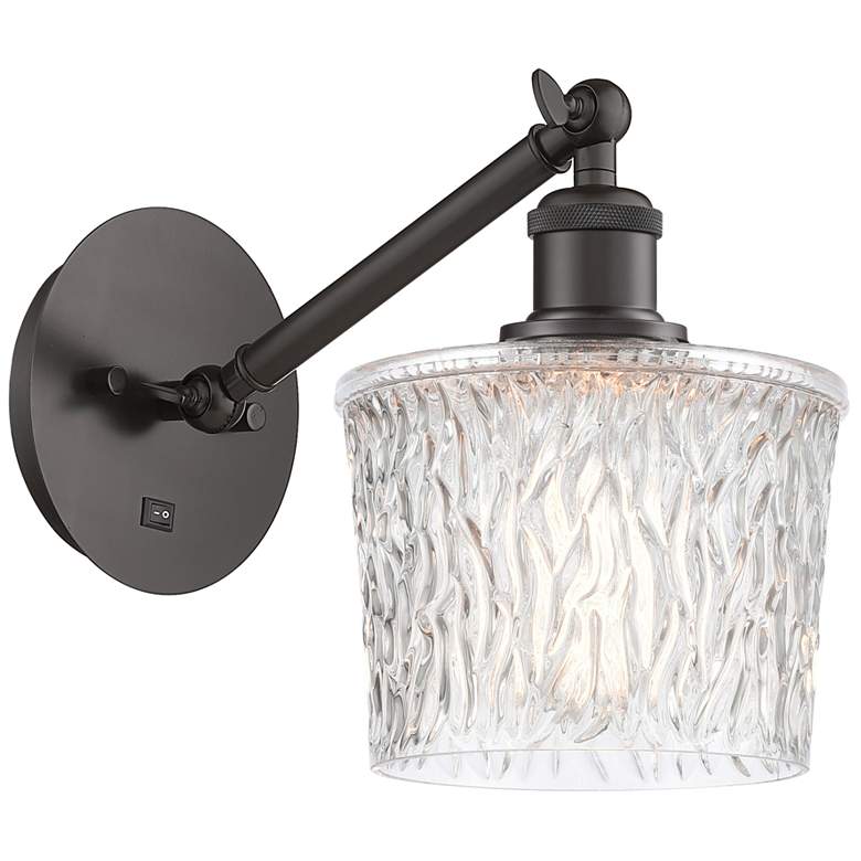 Image 1 Ballston Niagra 7" Incandescent Sconce - Bronze Finish - Clear Shade