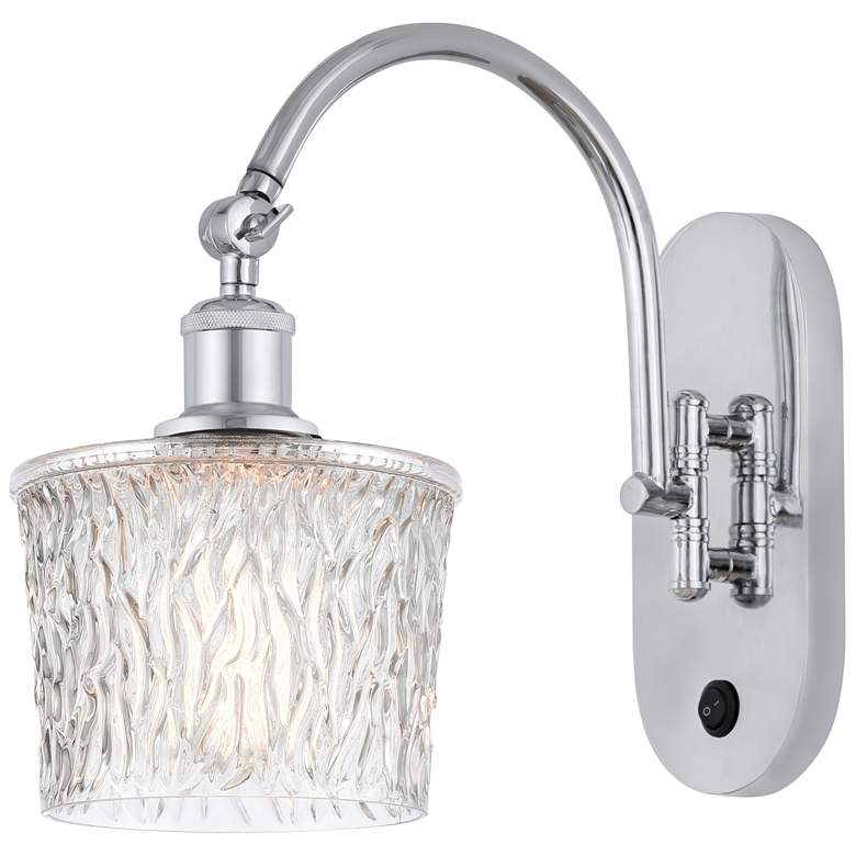 Image 1 Ballston Niagra 7" Incandescent Sconce - Chrome Finish - Clear Shade