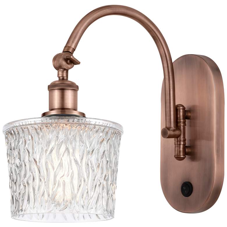 Image 1 Ballston Niagra 7" Incandescent Sconce - Copper Finish - Clear Shade