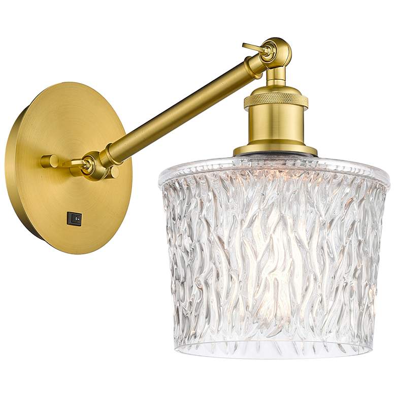 Image 1 Ballston Niagra 7" Incandescent Sconce - Gold Finish - Clear Shade