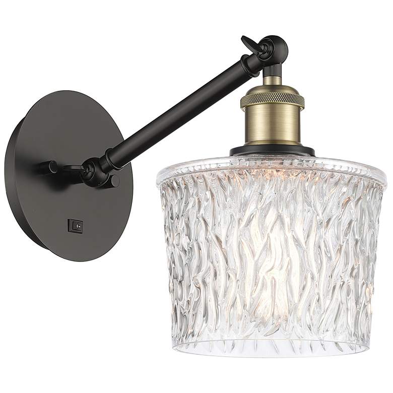 Image 1 Ballston Niagra 7" LED Sconce - Black Brass Finish - Clear Shade