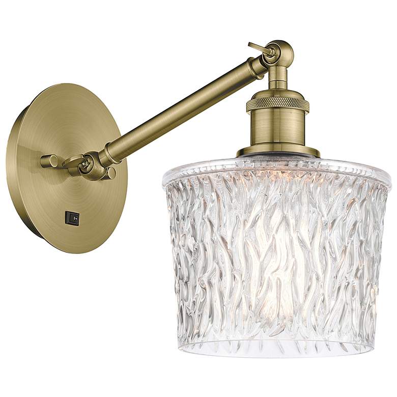Image 1 Ballston Niagra 7" LED Sconce - Brass Finish - Clear Shade