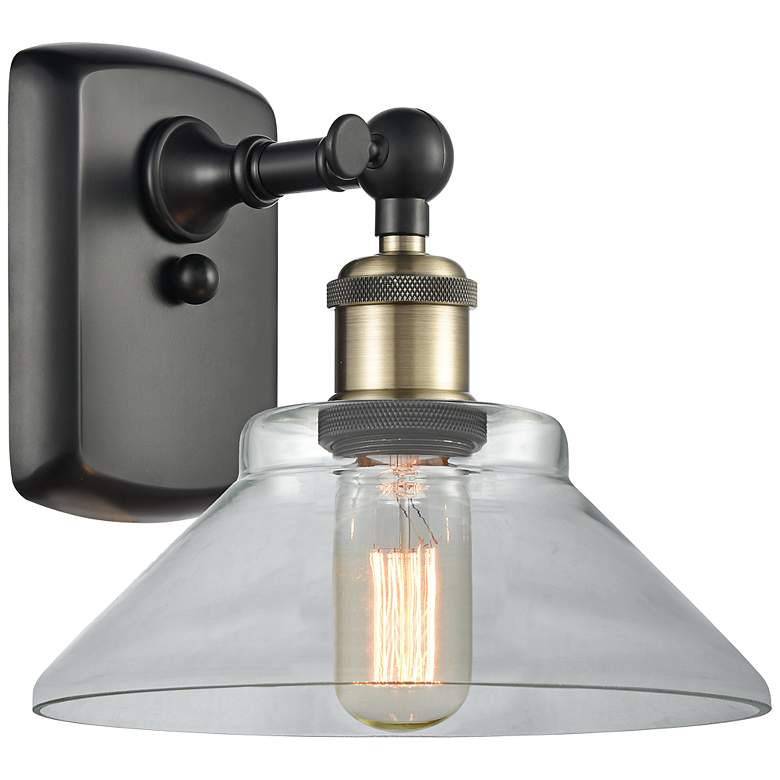 Image 1 Ballston Orwell 10" High Black Antique Brass Wall Sconce