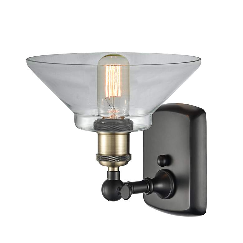 Image 3 Ballston Orwell 10" High Black Antique Brass Wall Sconce more views