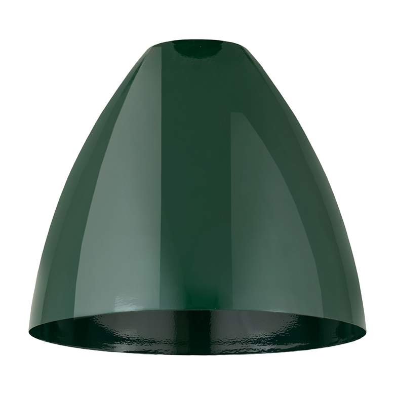 Image 3 Ballston Plymouth Dome 13.25" High Brushed Nickel Sconce w/ Green Shad more views