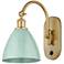 Ballston Plymouth Dome 13.25" High Gold Adjustable Sconce w/ Seafoam S