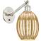 Ballston Preston 11"H Nickel Swivel Sconce w/ Mercury Bulb Shade