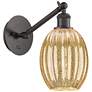 Ballston Preston 11"H Oiled Bronze Swivel Sconce w/ Mercury Bulb Shade