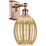 1_Ballston Preston 12"H Antique Copper Sconce With Mercury Bulb Shade