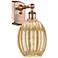 Ballston Preston 12"H Antique Copper Sconce With Mercury Bulb Shade