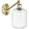 Ballston Preston 12"H Brass Adjustable Sconce With Clear Jar Shade