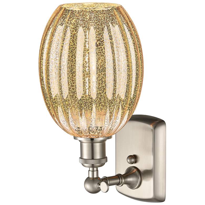 Image 2 Ballston Preston 12"H Brushed Nickel Sconce With Mercury Bulb Shade more views