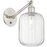Ballston Preston 12"H Brushed Nickel Swivel Sconce w/ Clear Jar Shade