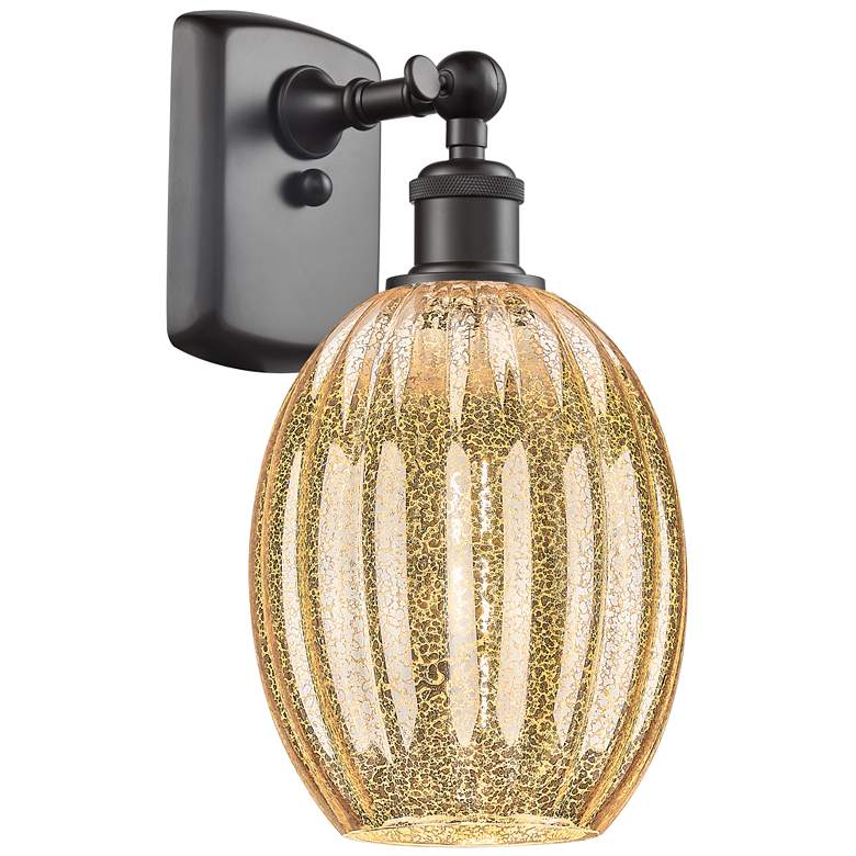 Image 1 Ballston Preston 12"H Oil Rubbed Bronze Sconce With Mercury Bulb Shade