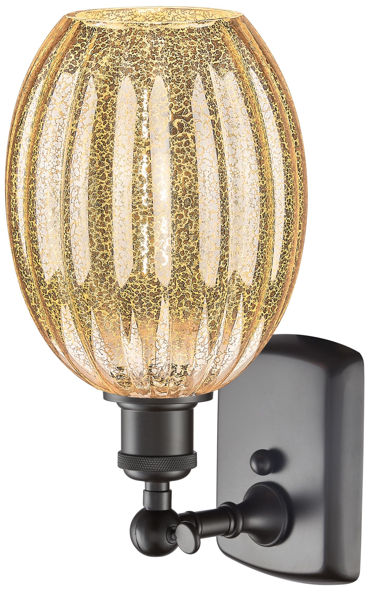 Image 2 Ballston Preston 12"H Oil Rubbed Bronze Sconce With Mercury Bulb Shade more views