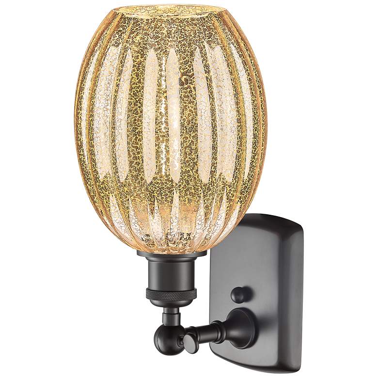 Image 2 Ballston Preston 12"H Oil Rubbed Bronze Sconce With Mercury Bulb Shade more views