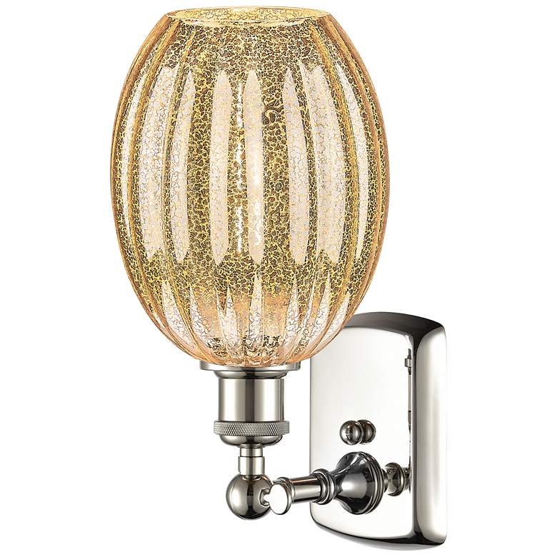 Image 2 Ballston Preston 12"H Polished Nickel Sconce With Mercury Bulb Shade more views