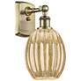 1_Ballston Preston 12" High Antique Brass Sconce With Mercury Bulb Shade