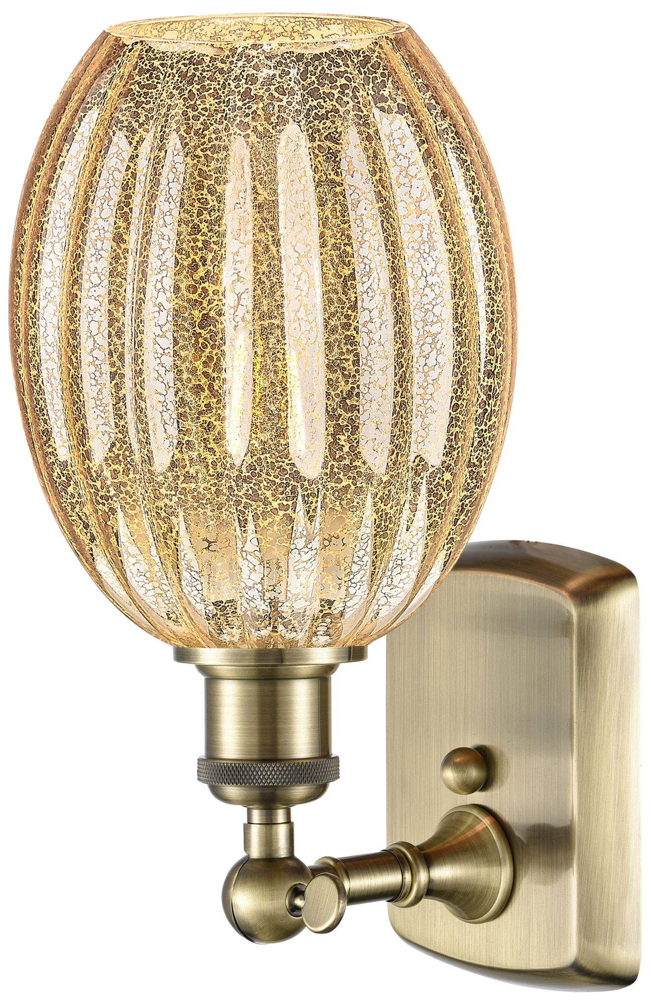 Image 2 Ballston Preston 12" High Antique Brass Sconce With Mercury Bulb Shade more views