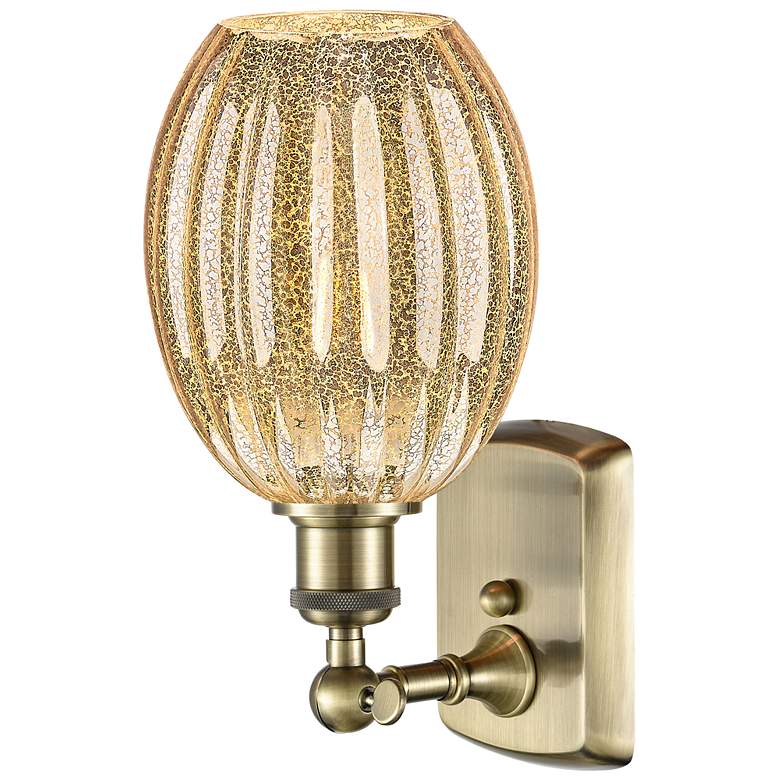 Image 2 Ballston Preston 12" High Antique Brass Sconce With Mercury Bulb Shade more views