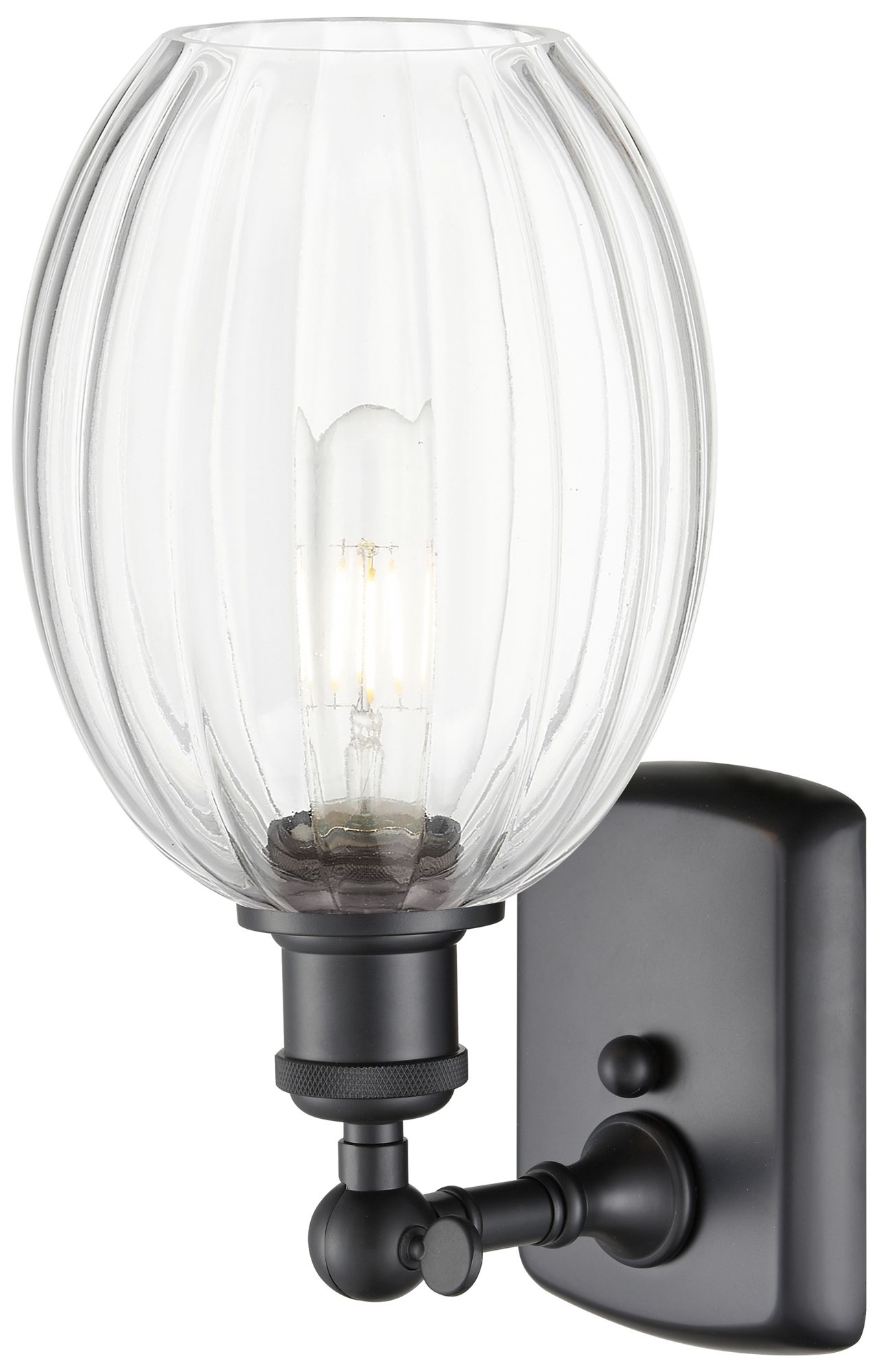 Image 2 Ballston Preston 12" High Matte Black Sconce With Clear Bulb Shade more views